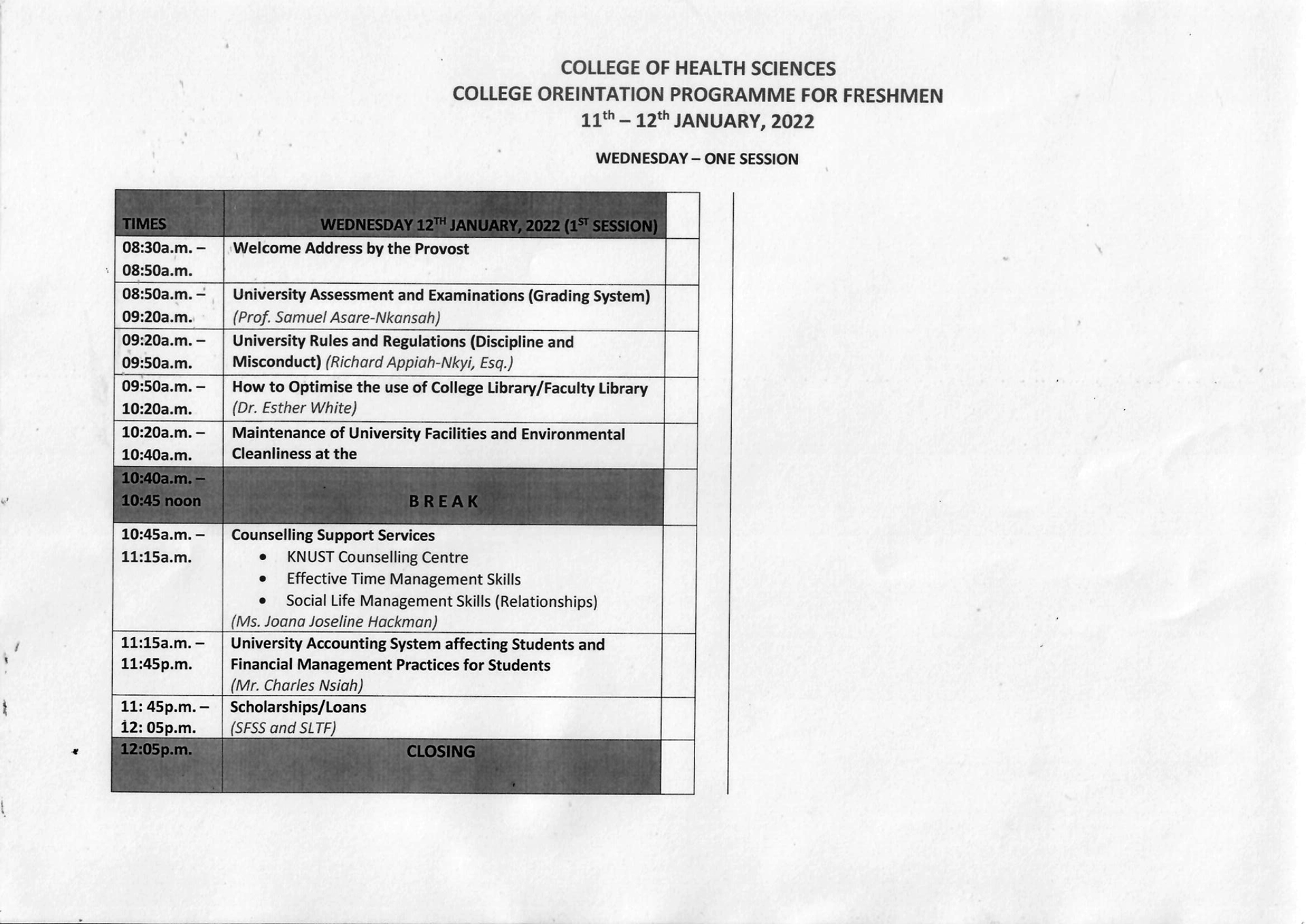 CHS-Freshers-orientation-schedule2