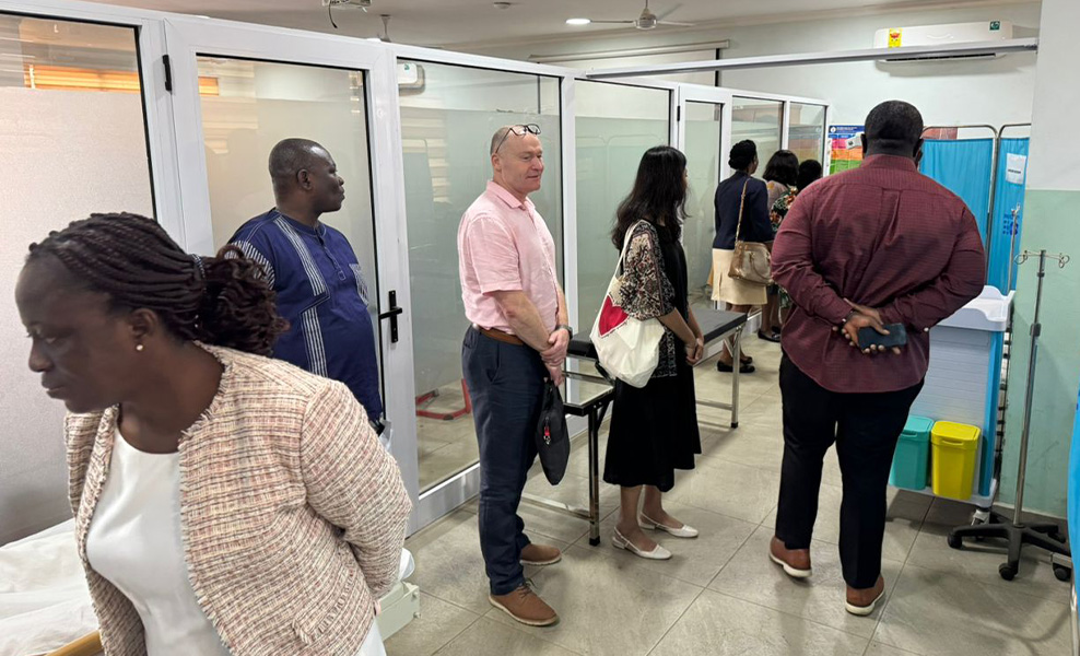 delegation from Women’s Health to Wealth NGO touring KNUST School of Nursing facility