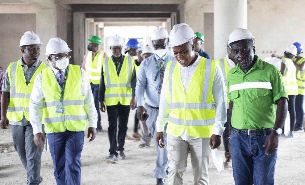 CHS Clinical Heads and staff tours the KNUST Teaching Hospital Site