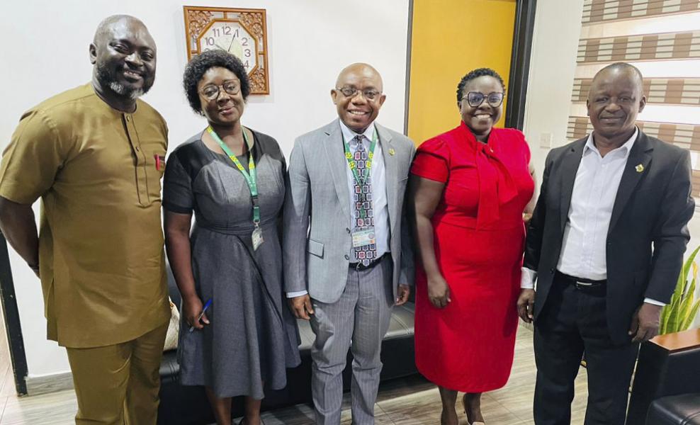 Delegates of WHO with Provost of CHS, College Registrar and Professor Antwi Baffour