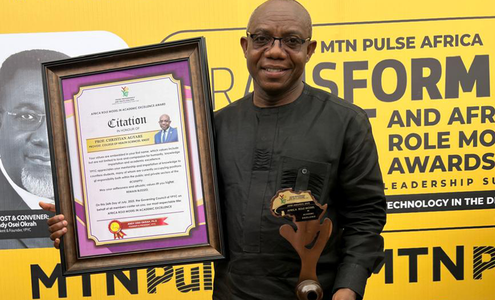 Professor Christian Agyare Honoured with Africa Role Model in Academic Excellence Award