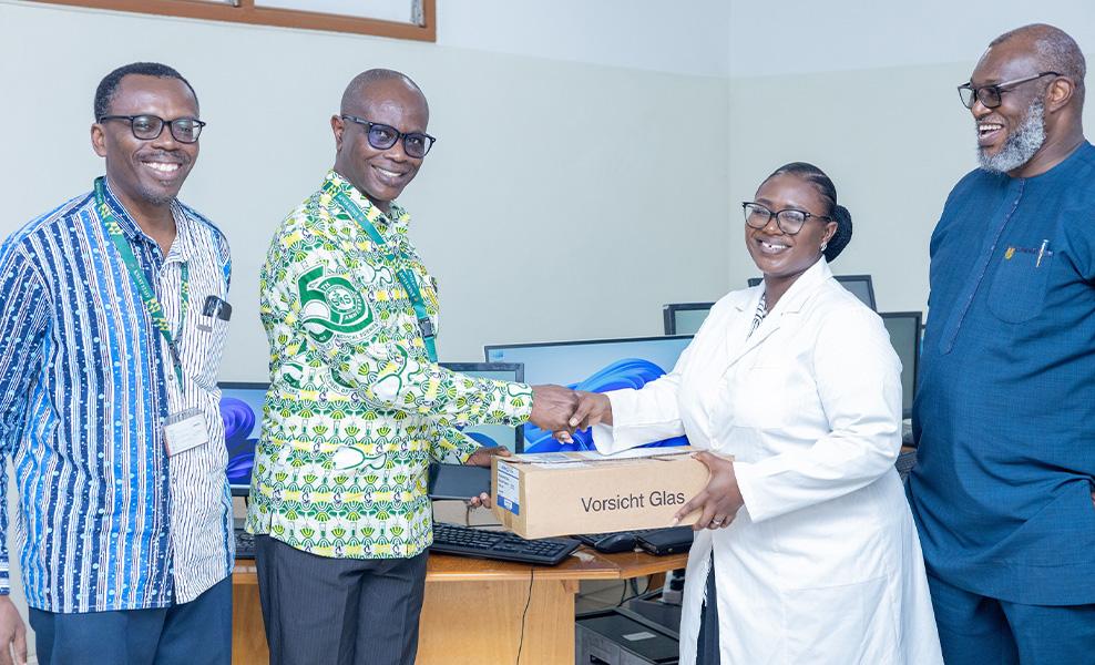 KNUST Pathology Department Receives 11 Computers from Sainsbury Wellcome Centre, University College London